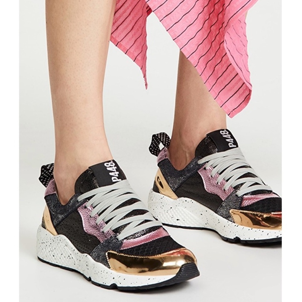 P448 Alex mixed leather sneaker